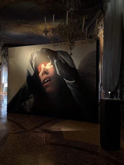Dries Van Noten on the transformation of a 15th-century Venetian palace into his new art foundation - © The Steven Shearer photograph that greets visitors to the museum., System Magazine