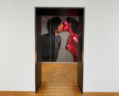 Inez and Vinoodh on the images that define their 40 year partnership - © Installation view, *Me Kissing Vinoodh (Eternally)*, 2010. Can Love Be a Photograph: 40 Years of Inez &amp; Vinoodh, Kunstmuseum Den Haag., System Magazine