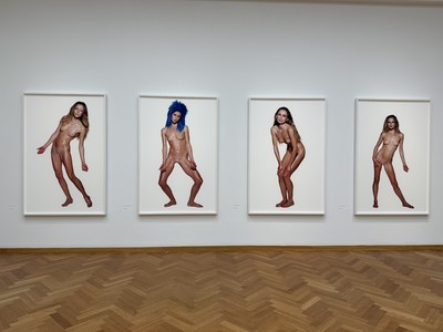 Inez and Vinoodh on the images that define their 40-year partnership - © Installation view, *Thank You, Thighmaster &ndash; Joan, 1993* and *Thank You, Thighmaster &ndash; Kim, 1993*. Can Love Be a Photograph: 40 Years of Inez &amp; Vinoodh, Kunstmuseum Den Haag., System Magazine