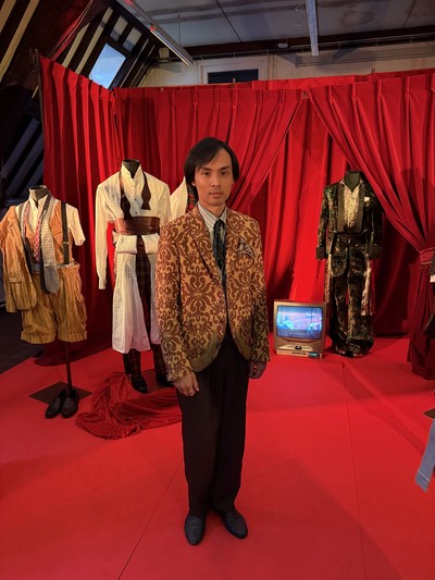 Student Feng Zhangchong in front of his graduation collection. - © System Magazine