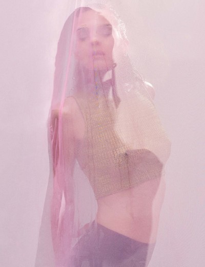 Top by Louis Vuitton 
Earrings by Vanessa Schindler;
right - © System Magazine