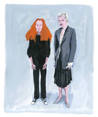 Face à face. Grace Coddington & Lotta Volkova. - © System Magazine