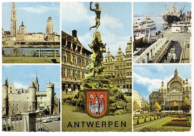 An old found postcard of Antwerp. - © System Magazine