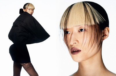Chu wears coat by Balenciaga and stylist’s own stockings. - © System Magazine