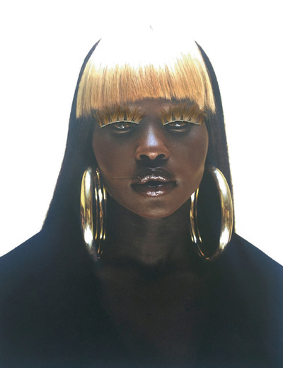 Aweng wears jacket by Valentino and stylist’s own earrings. - © System Magazine