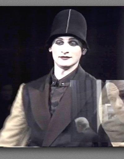 An immoderate aesthete. Hamish Bowles. - © Bowles walking in the Jean-Paul Gaultier show, Autumn/Winter 1989-1990. The image appeared on the main evening news bulletin on French national broadcaster A2. &lsquo;When I came off after the first passage, I was told to be slightly less camp and more Weimar lesbian.&rsquo;, System Magazine