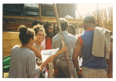 1988. ‘Tina and Michelle backstage at Reggae Sunsplash, with John Holt and Dennis Brown in the background.’ - © System Magazine