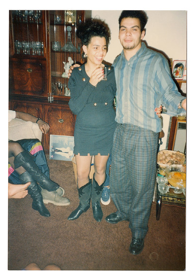 1989. ‘Michelle with cousin George at nan’s house. Michelle is wearing a Pam Hogg dress and cowboy boots. That dress was beautiful and really sexy; it had puffed Tudor sleeves. Even though she clearly wasn’t a punk, Michelle was drawn to Pam Hogg’s anti-establishment associations.’ - © System Magazine