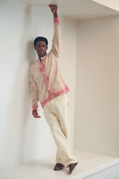 Looks of the season. Spring/Summer 2024. - © Josiah Cross wears a top, trousers, and shoes by Bode., System Magazine