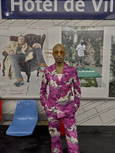 Pharrell. In Paris. - © LV surf tailored double breasted jacket, sailor flared pants., System Magazine