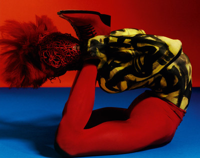 Luis Alberto Rodriguez. - © Mask by Camilla Giani, tights by Falke, and shoes by McQueen., System Magazine