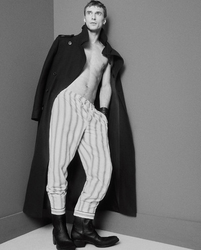 Clement Chabernaud - © Virgin wool coat by Dries van Noten, cotton pants and leather boots both by Prada., System Magazine