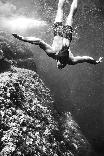 The Sorrentis. - © Mario photographed by Gray. 
Mallorca, August 2018. 
From La Mer
*&lsquo;The Edge of the Sea by Sorrenti&rsquo;* 2019 campaign., System Magazine