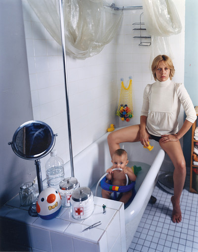 The Sorrentis. - © Arsun and Mary photographed by Vanina. 
Tribeca, New York, 1999.
*i-D* magazine, &lsquo;New York Artists&rsquo; series., System Magazine