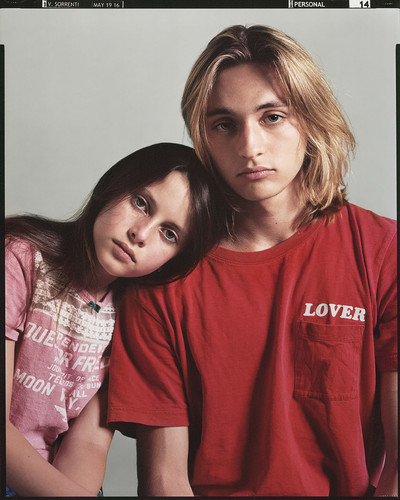 The Sorrentis. - © Lennon and Arsun photographed by Vanina. 
8x10 Polaroid.
Centre Street, New York, 2016., System Magazine