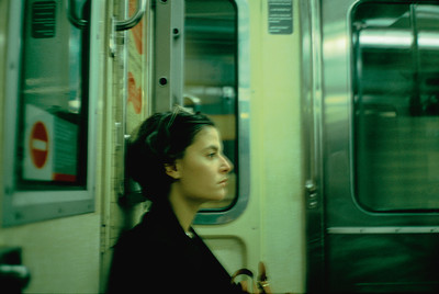 The Sorrentis. - © Vanina photographed by Davide. 
Paris m&eacute;tro, 1997., System Magazine