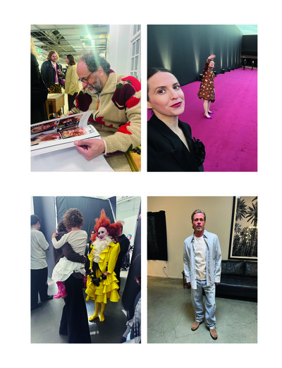 Best Performance. Sara Moonves. - © Top left. Luca Guadagnino, W Fifty Years, Fifty Stories book signing, London, 2022. 
Top right. Sara Moonves and Lynn Hirschberg, Versace show, Los Angeles, 2023. 
Bottom left. Sara Moonves and her daughter meeting Chappell Roan, New York, 2025.
Bottom right. Brad Pitt, fitting photo from &lsquo;Best Performances&rsquo;, Los Angeles, 2023., System Magazine