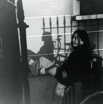 In the words of… Amanda Harlech - © Modelling session, London, 1969. &lsquo;I had instructed my brother Charlie to photograph me with the shadows of me and my bike on Regent&rsquo;s Park Terrace. I made my own &lsquo;fashion&rsquo; magazines, writing all the editorials and drawing the covers.&rsquo;, System Magazine