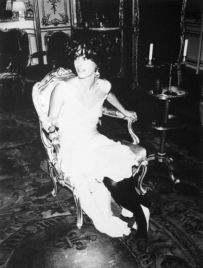 In the words of… Amanda Harlech - © Paris, 1997. 
&lsquo;Karl Lagerfeld took this photo of me at 51 rue de l&rsquo;Universit&eacute;, when he first invited me to dinner. Wearing John [Galliano]&rsquo;s ephemeral ghost dress and Odile Gilbert&rsquo;s wig from the last Galliano show, I felt protected. It was overwhelming and frightening to be in such 18th-century finery with the Emperor of fashion.&rsquo;, System Magazine