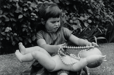 In the words of… Amanda Harlech - © London, 1963. &lsquo;Perfecting a look on my least favourite doll, Jean. 
My brother Charlie and Jasper [Conran] had daubed my dream doll Daisy with navy blue gloss paint, so she was out of action.&rsquo;, System Magazine