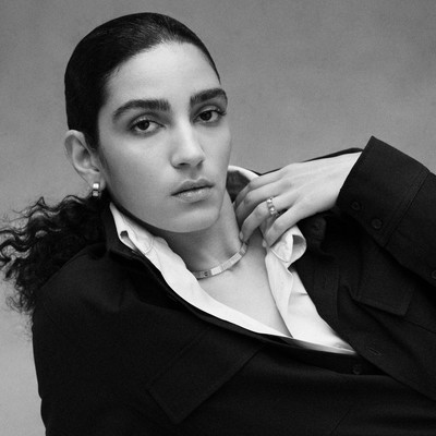 Cartier LOVE Unlimited - © Nina wears a LOVE Unlimited necklace, a LOVE Unlimited ring, six diamonds, and LOVE hoop earrings, classic model, two diamonds., System Magazine