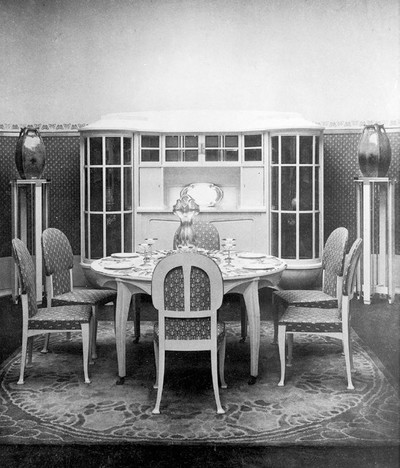 Art exhibition in Dresden, the dining room by Henry van de Velde, 1906. - © Art Exposition in Dresden, The Dining Room by Henry van de Velde, 1906. &copy; bpk. German, System Magazine